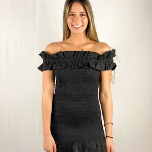 Elegant Black Off-Shoulder Dress